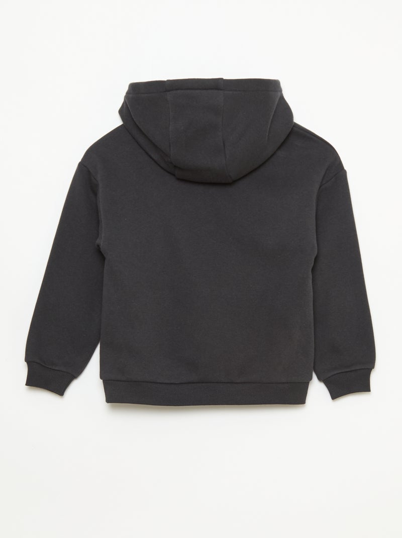 Sweatshirt com capuz com corte loose Preto - Kiabi