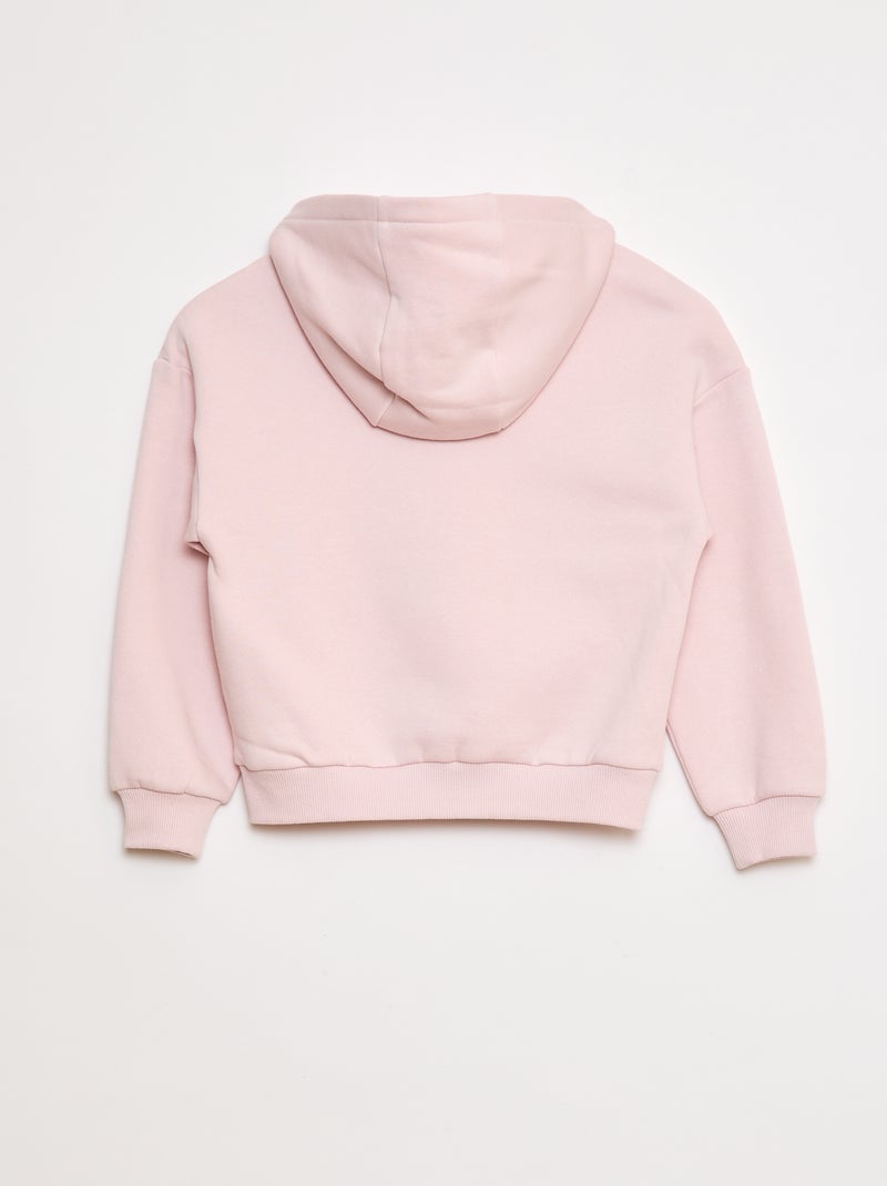 Sweatshirt com capuz com corte loose Rosa - Kiabi