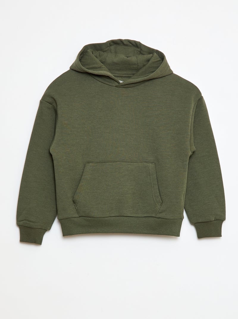 Sweatshirt com capuz com corte loose Verde - Kiabi
