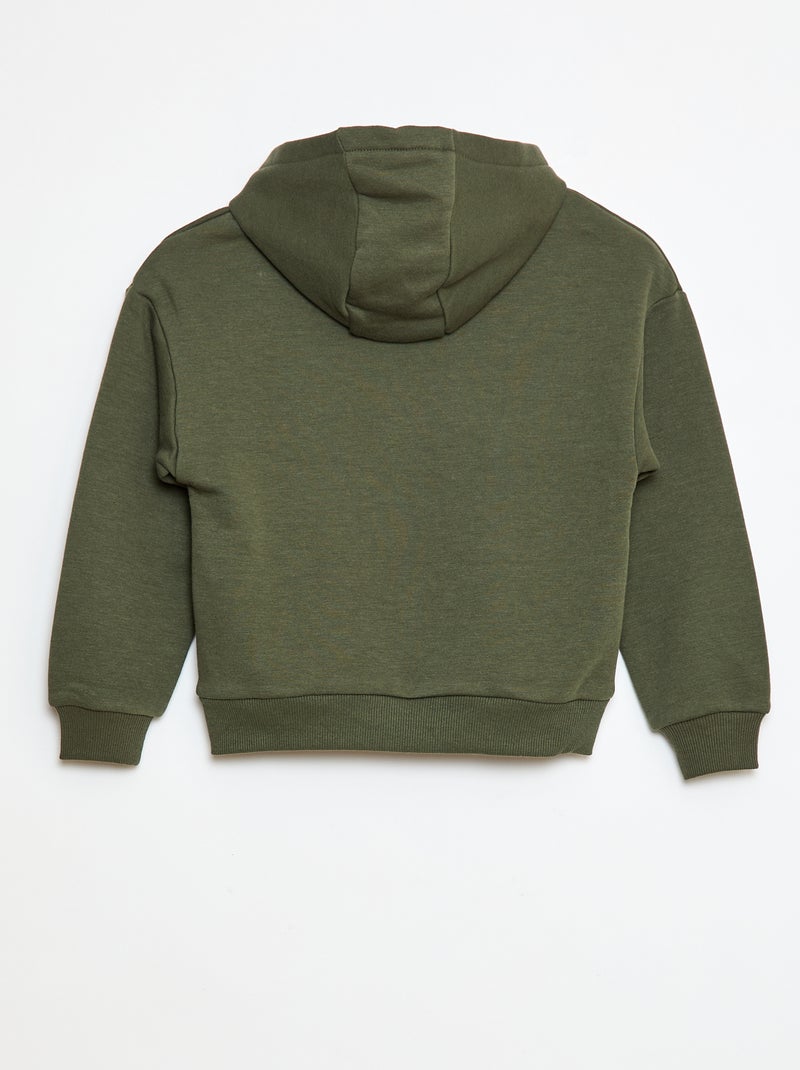 Sweatshirt com capuz com corte loose Verde - Kiabi