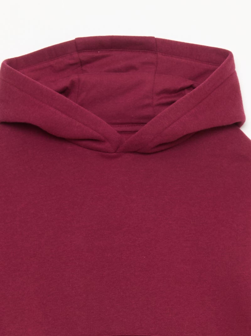 Sweatshirt com capuz com corte loose Vermelho - Kiabi
