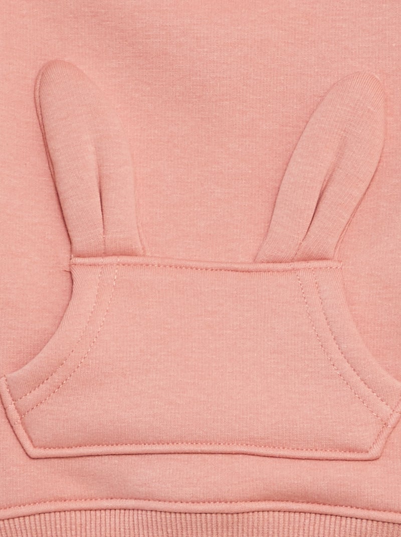 Sweatshirt com capuz com desenho ROSA - Kiabi