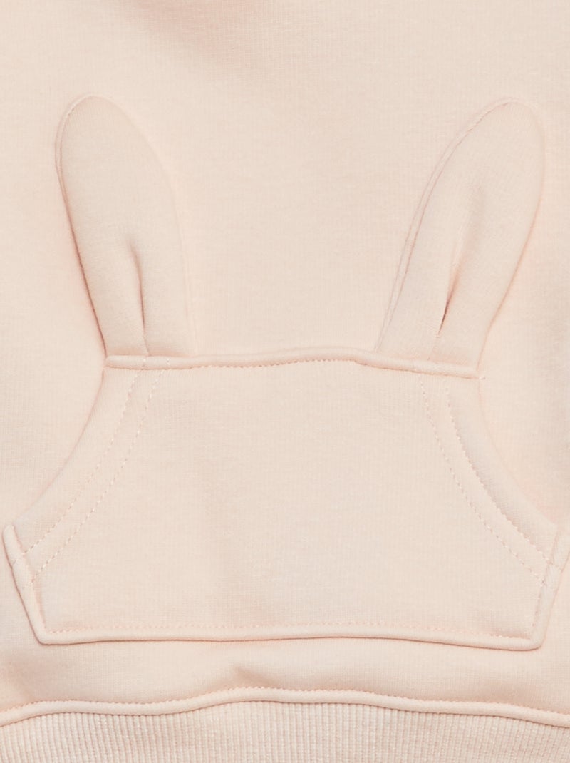 Sweatshirt com capuz com desenho ROSA - Kiabi