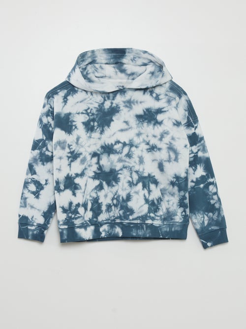 Sweatshirt com capuz com efeito tie and dye - Kiabi