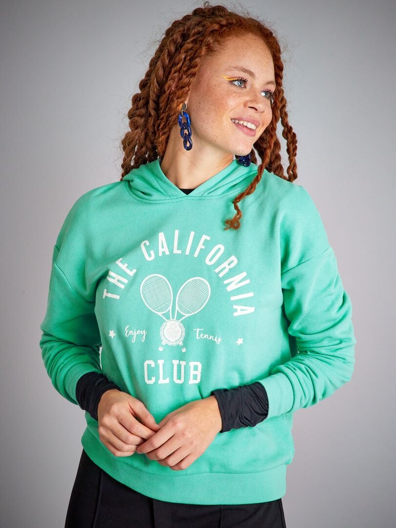 Sweatshirt com capuz com estampado de fantasia Verde - Kiabi