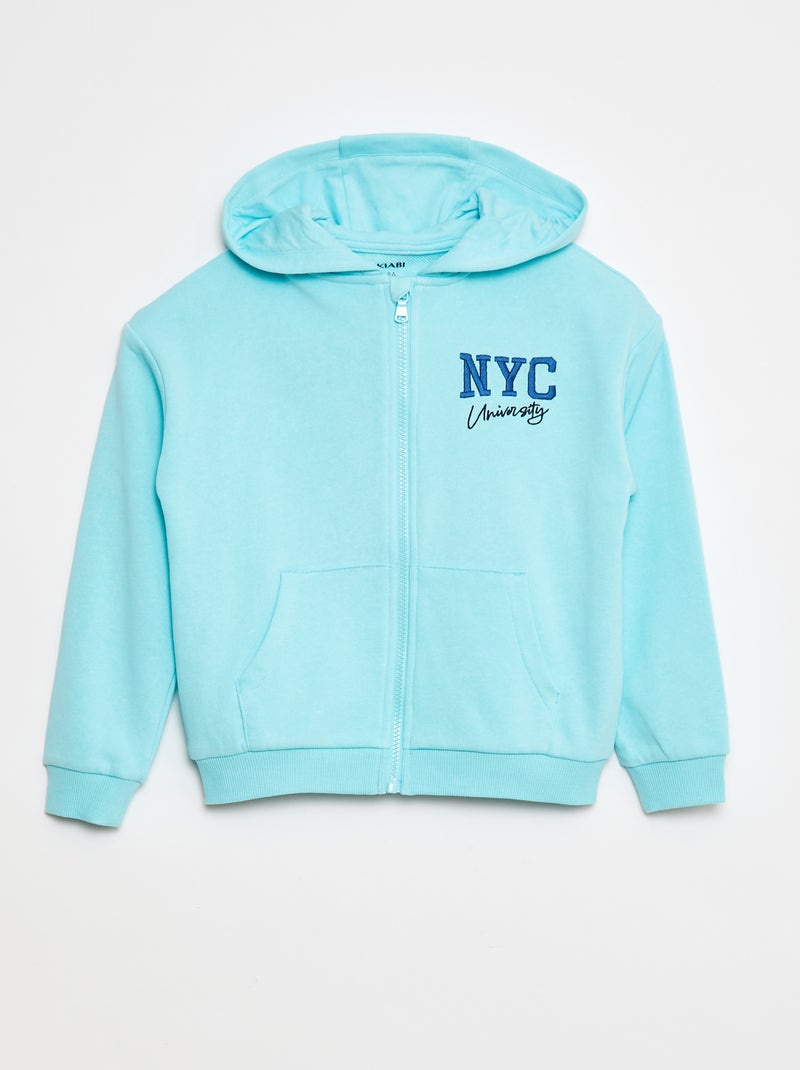 Sweatshirt com capuz com estampado 'skate' Azul - Kiabi