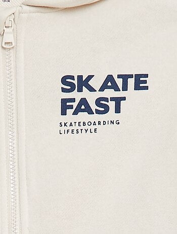 Sweatshirt com capuz com estampado 'skate'