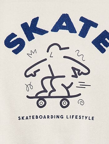 Sweatshirt com capuz com estampado 'skate'
