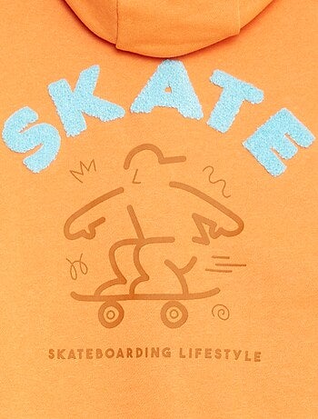 Sweatshirt com capuz com estampado 'skate'