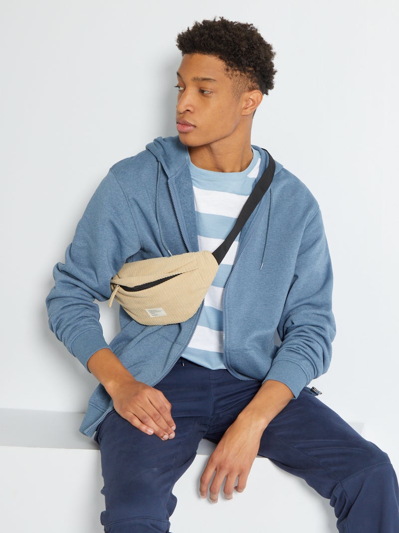 Sweatshirt com capuz com fecho +1,90 m AZUL - Kiabi