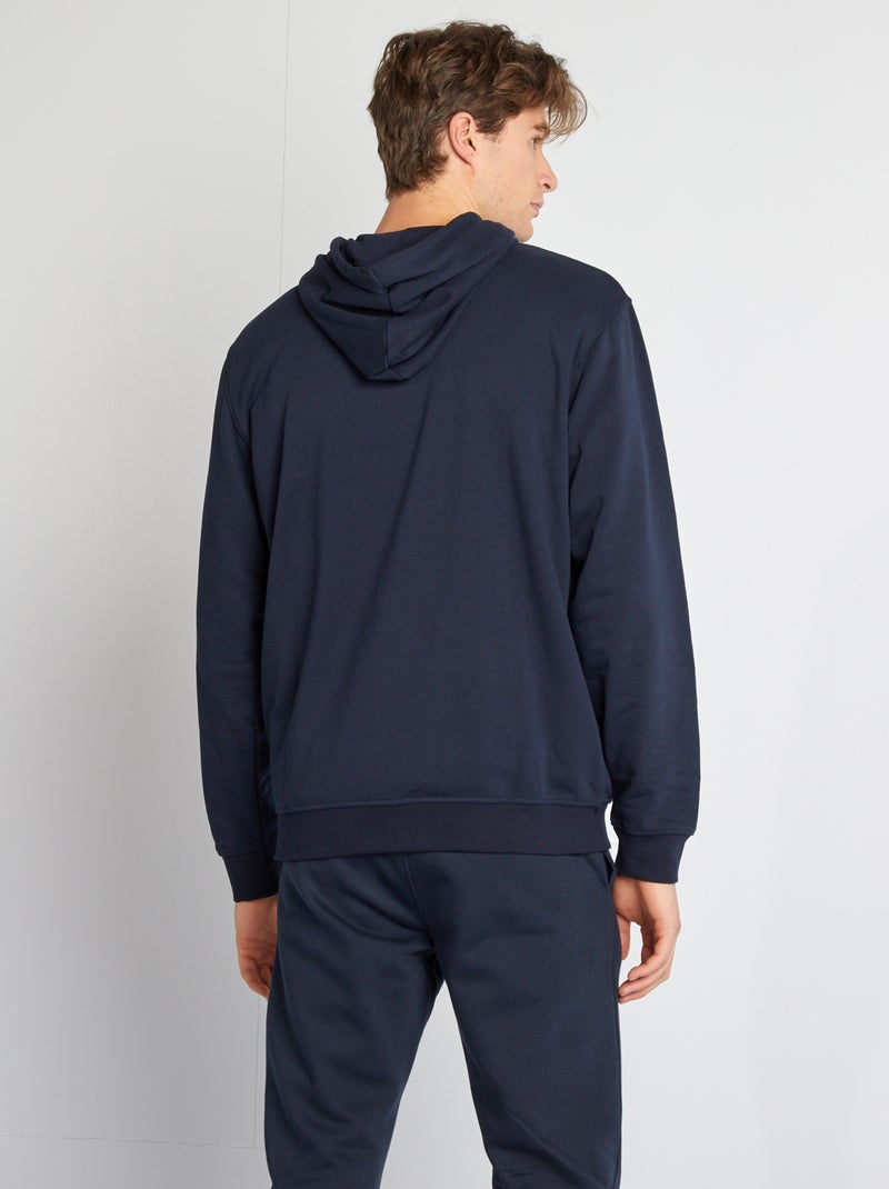 Sweatshirt com capuz com fecho +1,90 m AZUL - Kiabi