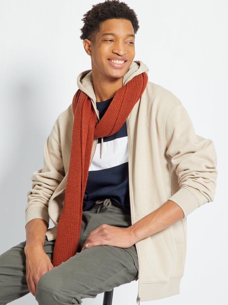 Sweatshirt com capuz com fecho +1,90 m bege - Kiabi