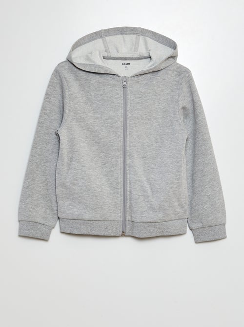 Sweatshirt com capuz com fecho em French Terry - Kiabi
