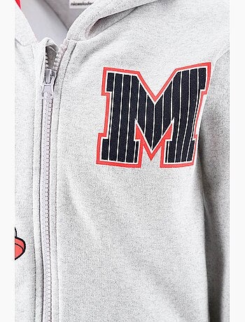 Sweatshirt com capuz com fecho paw patrol cinzento menino | licença oficial