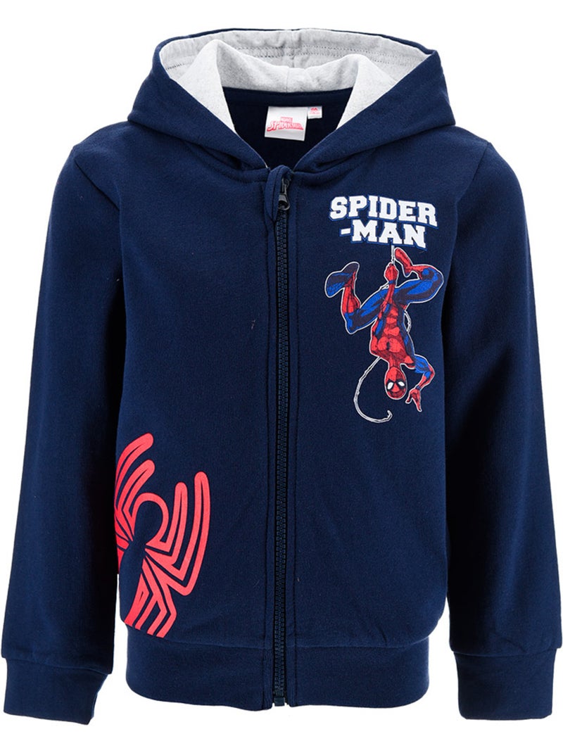 Sweatshirt com capuz com fecho spider-man azul menino | licença oficial Azul - Kiabi