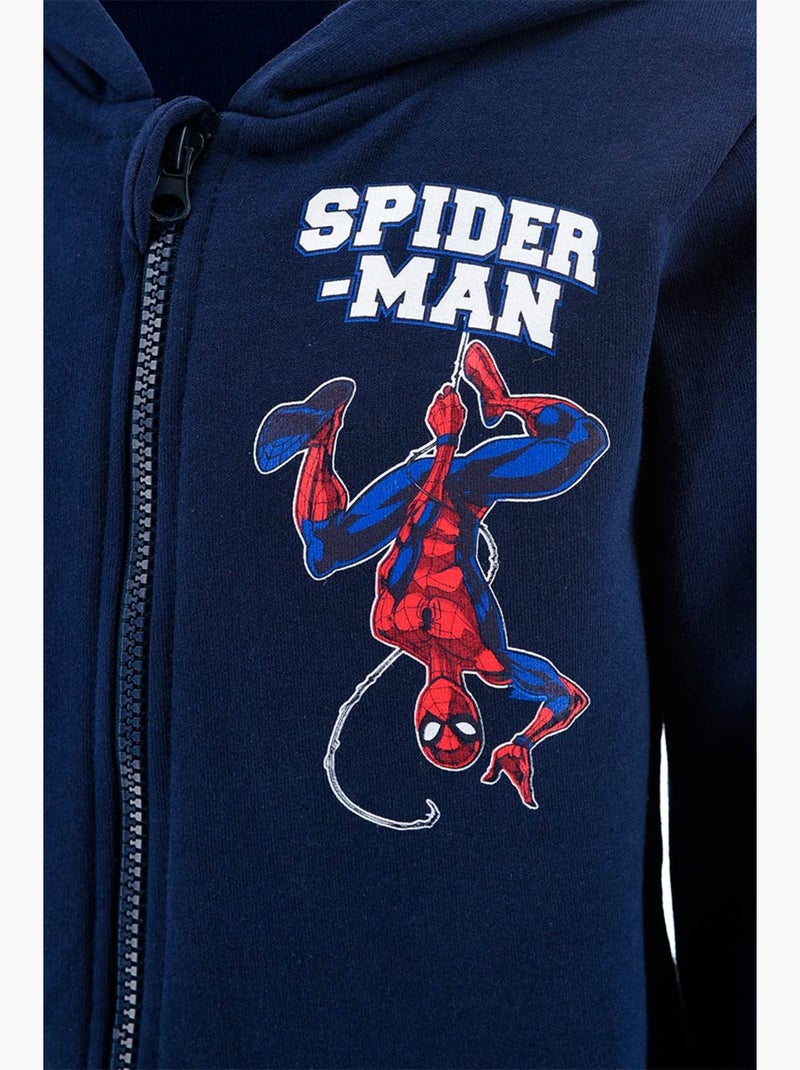 Sweatshirt com capuz com fecho spider-man azul menino | licença oficial Azul - Kiabi