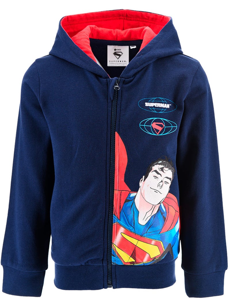 Sweatshirt com capuz com fecho superman azul-marinho menino | licença oficial Azul - Kiabi