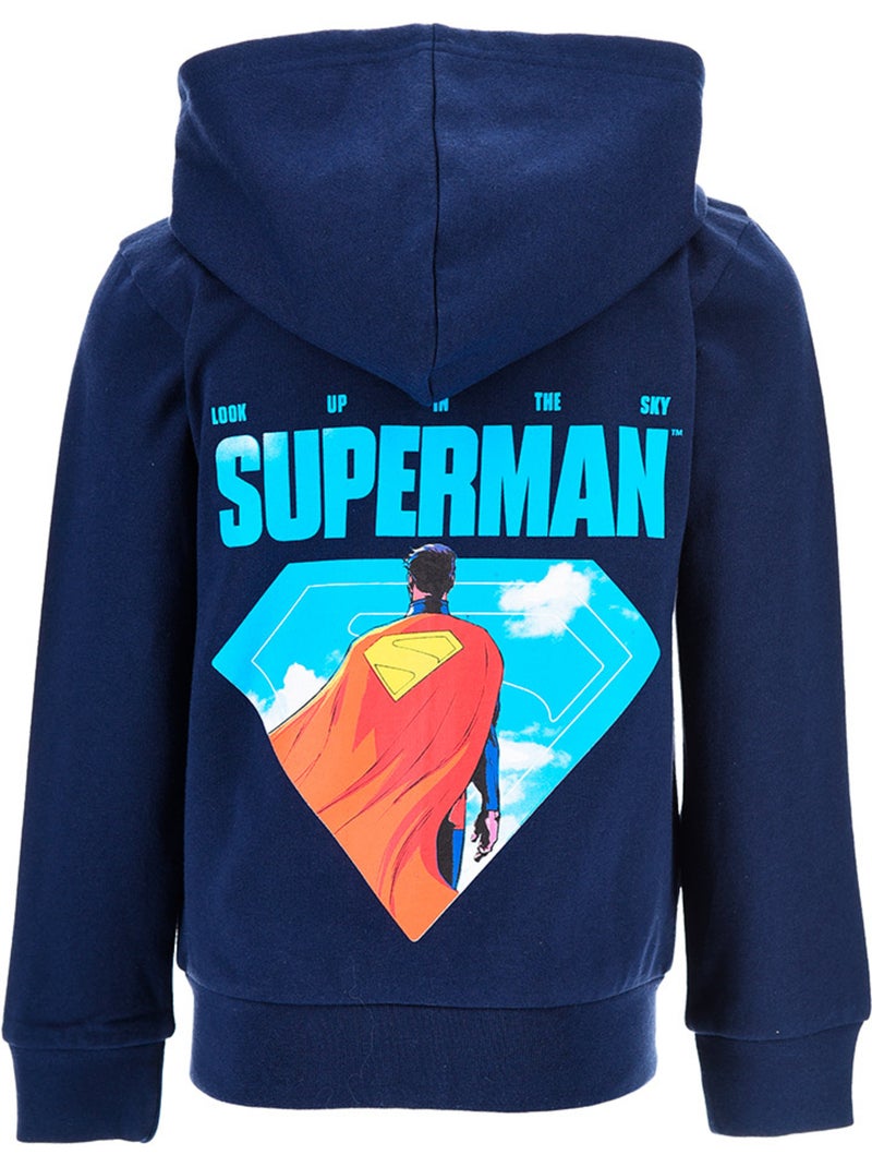 Sweatshirt com capuz com fecho superman azul-marinho menino | licença oficial Azul - Kiabi