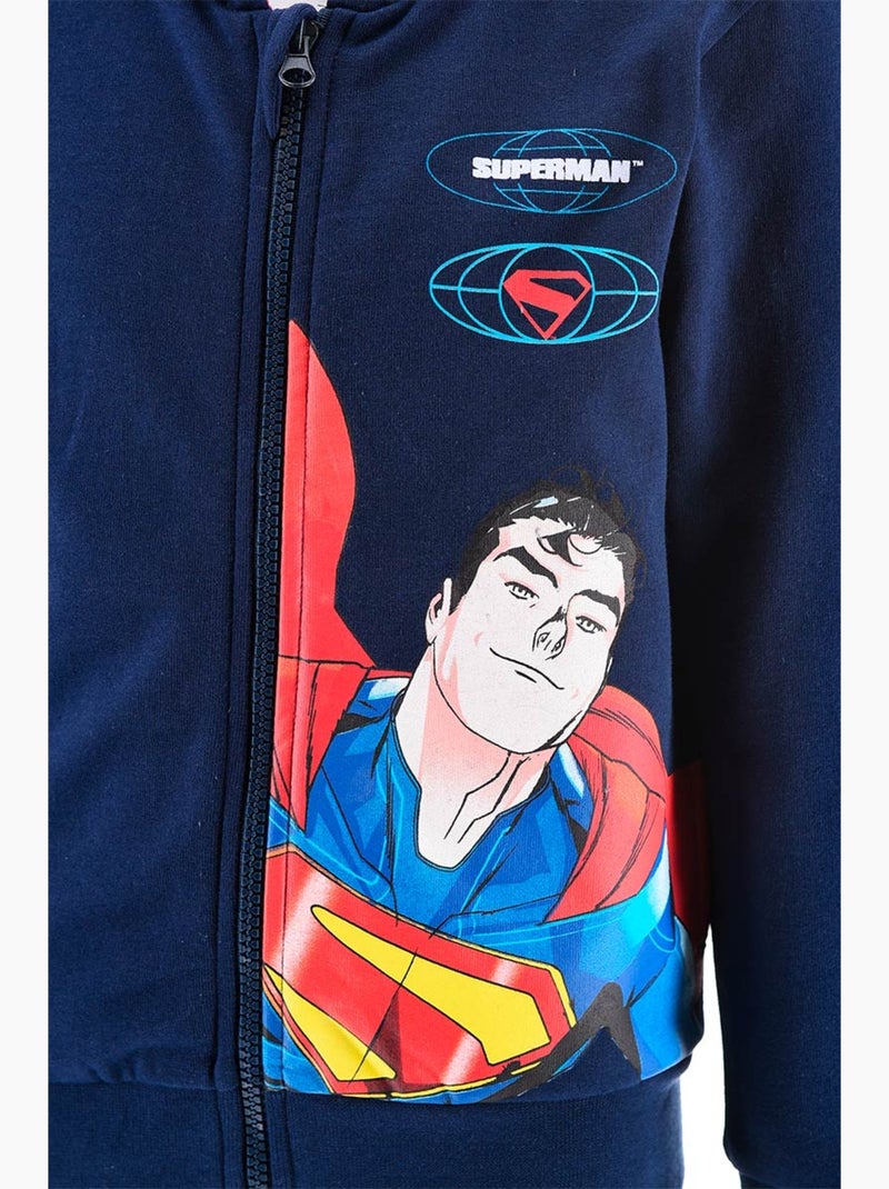 Sweatshirt com capuz com fecho superman azul-marinho menino | licença oficial Azul - Kiabi