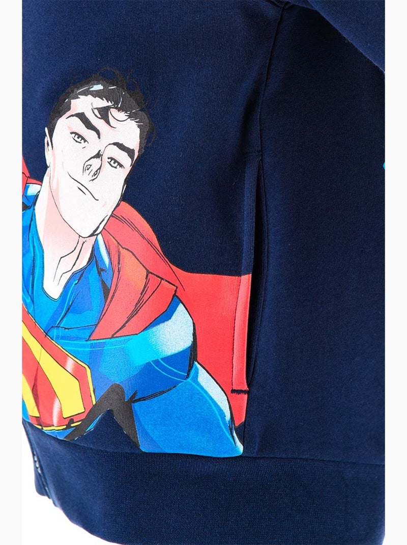 Sweatshirt com capuz com fecho superman azul-marinho menino | licença oficial Azul - Kiabi