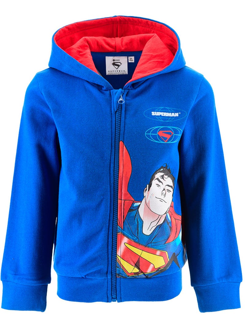 Sweatshirt com capuz com fecho superman azul menino | licença oficial Azul - Kiabi