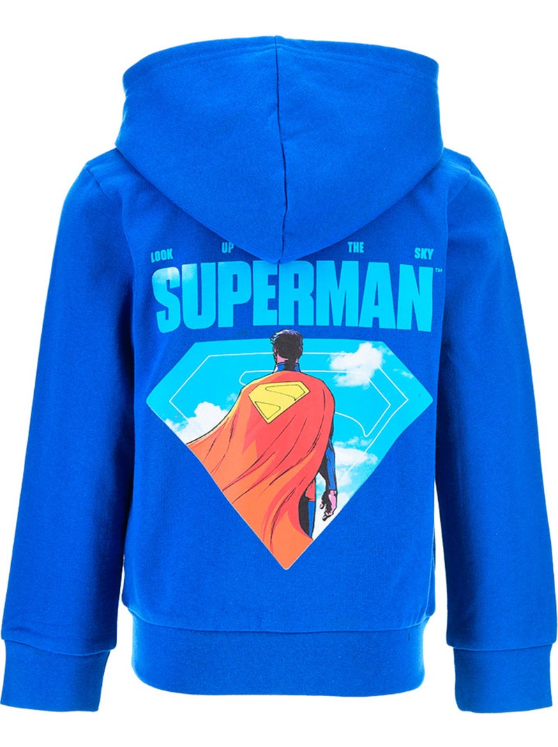 Sweatshirt com capuz com fecho superman azul menino | licença oficial Azul - Kiabi