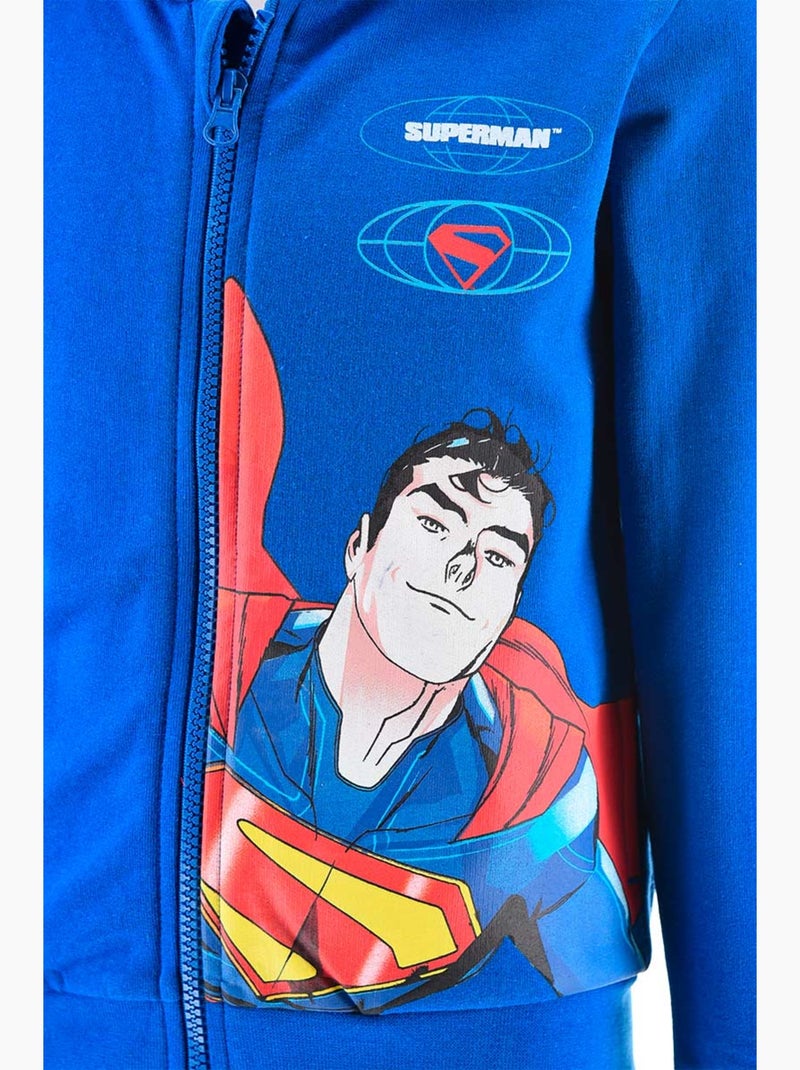 Sweatshirt com capuz com fecho superman azul menino | licença oficial Azul - Kiabi