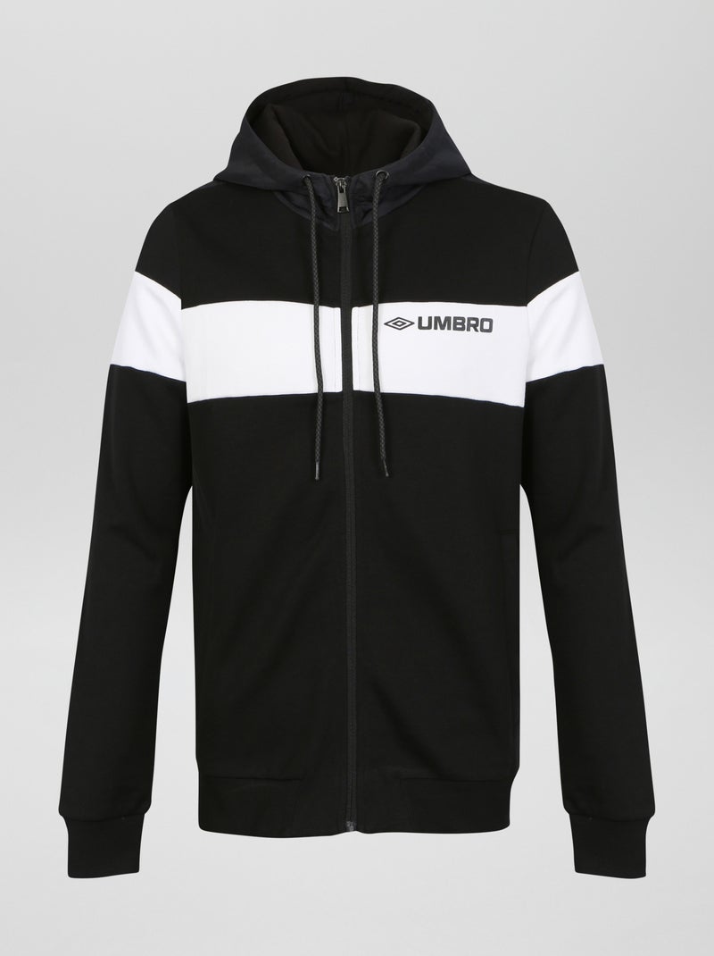 Sweatshirt com capuz com fecho 'Umbro' PRETO - Kiabi