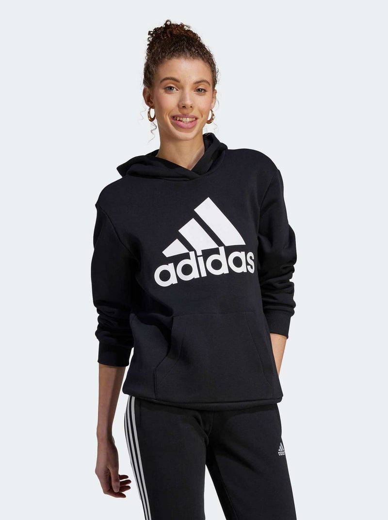 Sweatshirt com capuz com logótipo grande 'Adidas' PRETO - Kiabi