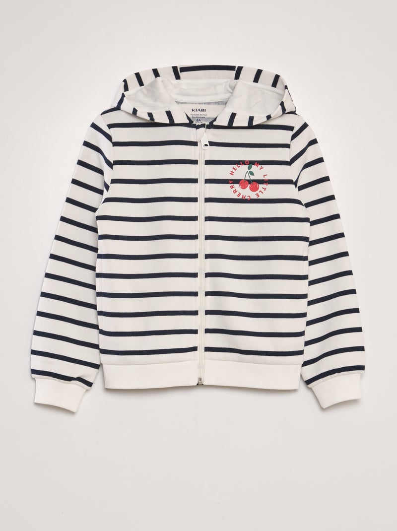 Sweatshirt com capuz com motivos BEGE - Kiabi