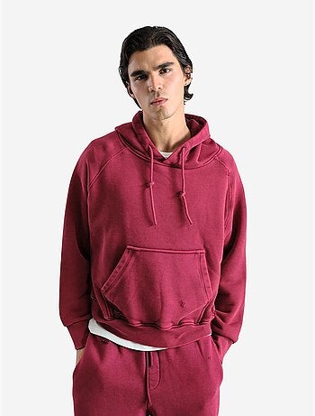 Sweatshirt com capuz, cordão e bolso giesto