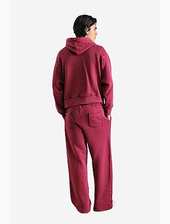 Sweatshirt com capuz, cordão e bolso giesto
