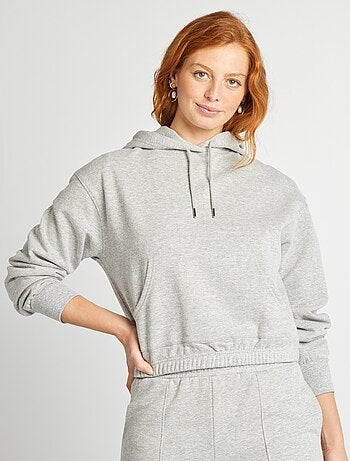 Sweatshirt com capuz crop