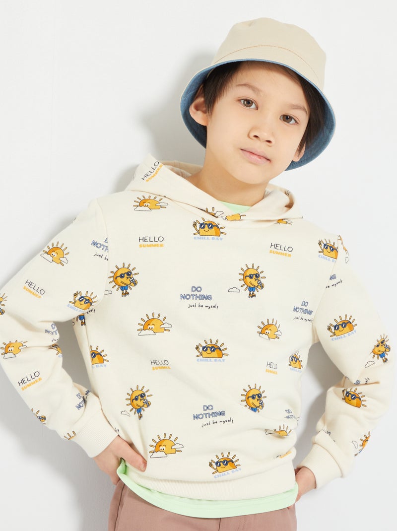 Sweatshirt com capuz de fantasia BRANCO - Kiabi