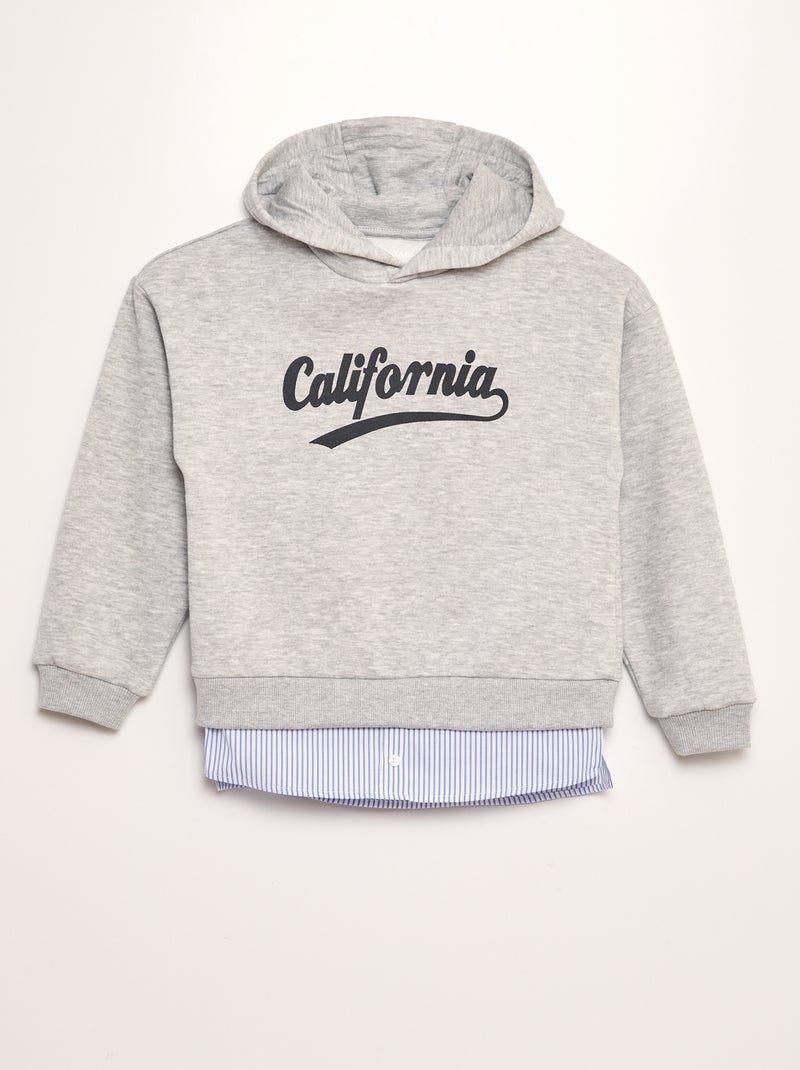 Sweatshirt com capuz de fantasia CINZA - Kiabi