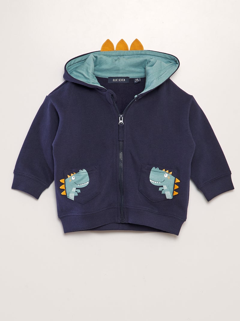 Sweatshirt com capuz 'dinossauro' - 'Obermeyer' AZUL - Kiabi