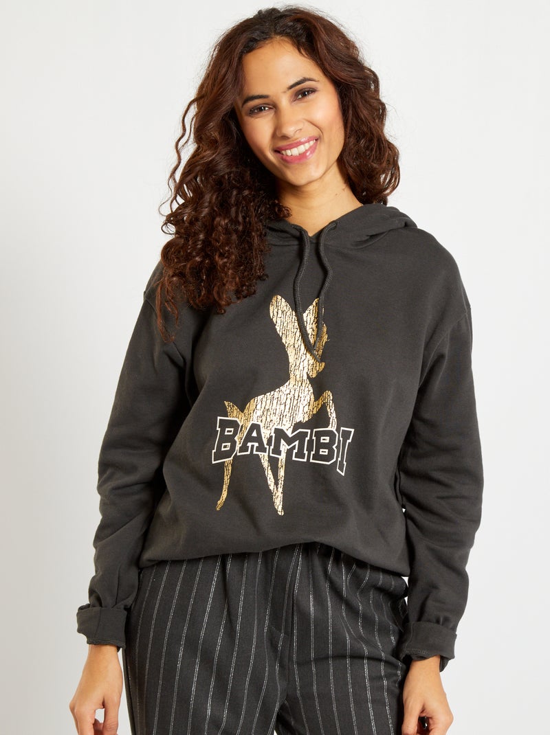 Sweatshirt com capuz 'Disney' PRETO - Kiabi