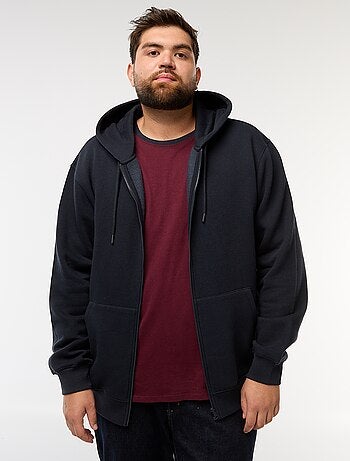 Sweatshirt com capuz e abertura com fecho