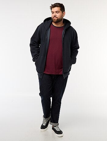 Sweatshirt com capuz e abertura com fecho