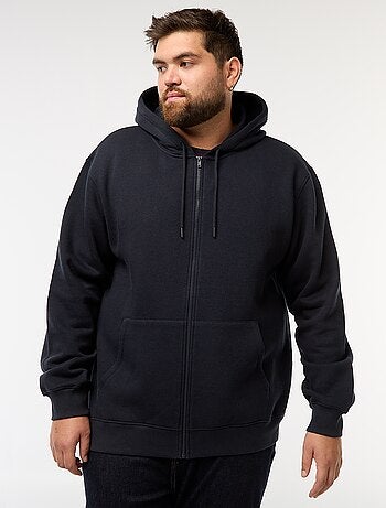 Sweatshirt com capuz e abertura com fecho