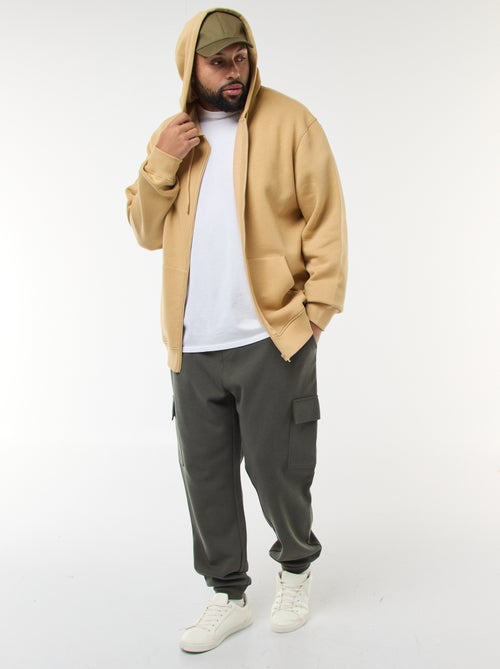 Sweatshirt com capuz e abertura com fecho - Kiabi