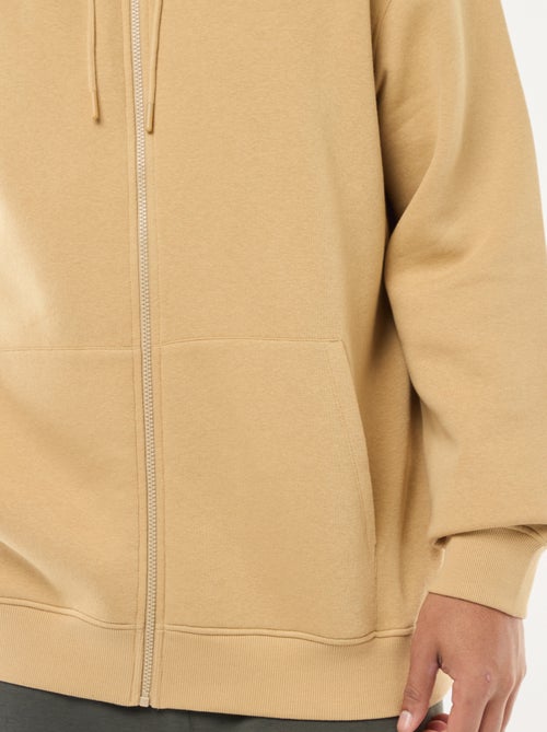 Sweatshirt com capuz e abertura com fecho - Kiabi