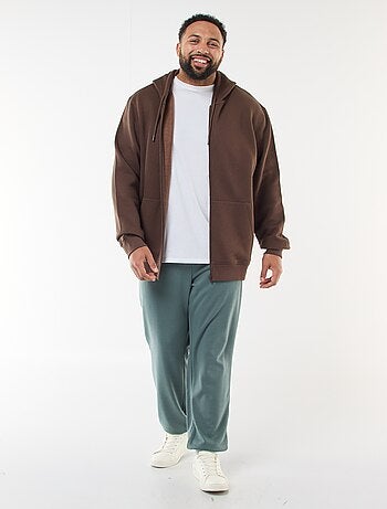 Sweatshirt com capuz e abertura com fecho