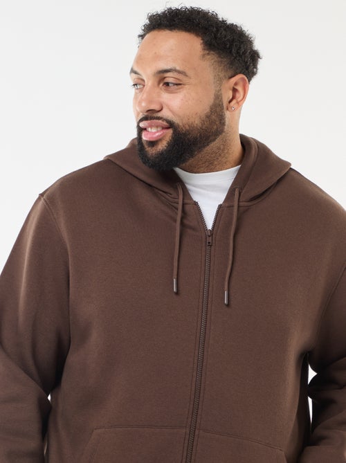 Sweatshirt com capuz e abertura com fecho - Kiabi