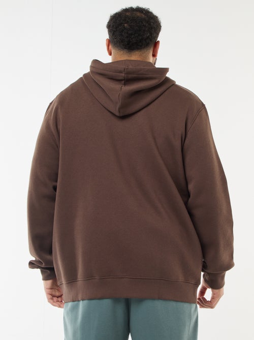 Sweatshirt com capuz e abertura com fecho - Kiabi