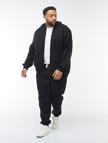 Sweatshirt com capuz e abertura com fecho