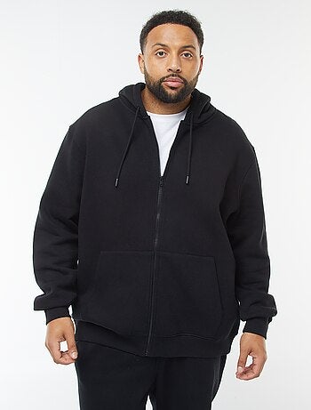 Sweatshirt com capuz e abertura com fecho