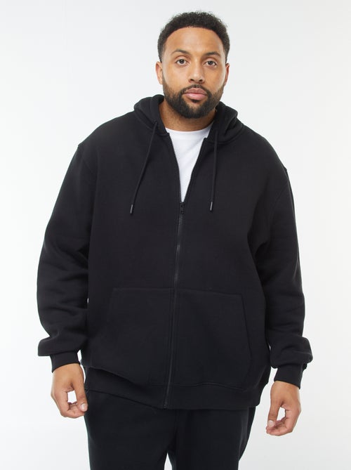 Sweatshirt com capuz e abertura com fecho - Kiabi