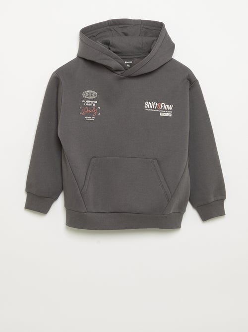 Sweatshirt com capuz e bolso canguru - Kiabi Sweatshirt com capuz e bolso canguru - Kiabi