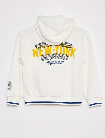 Sweatshirt com capuz e estampa